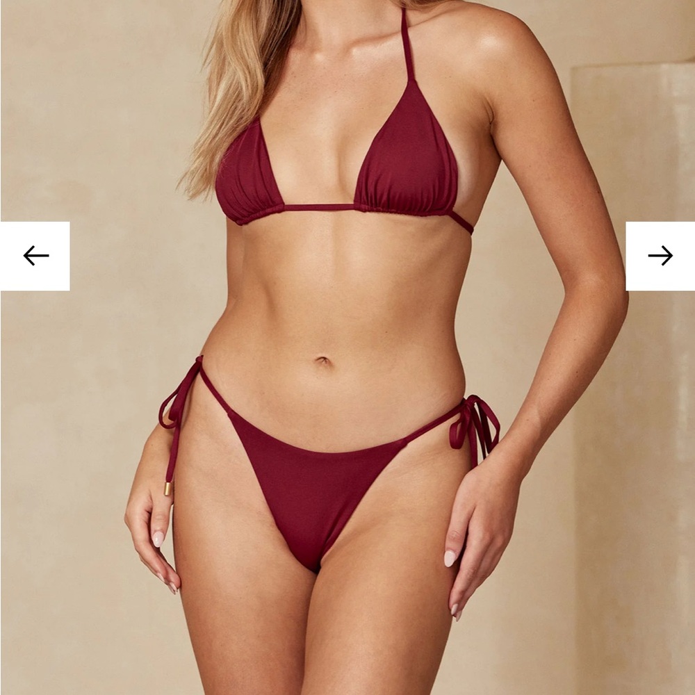 Monday Swimwear burgandy Palma top
